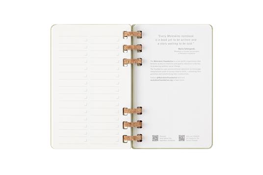 Agenda con rilegatura a spirale 2025-26 Moleskine. Verde kiwi - Large 15x21 - 14