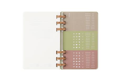 Agenda con rilegatura a spirale 2025-26 Moleskine. Verde kiwi - Large 15x21 - 15