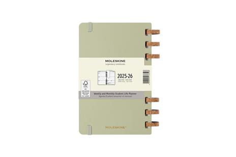 Agenda con rilegatura a spirale 2025-26 Moleskine. Verde kiwi - Large 15x21 - 17