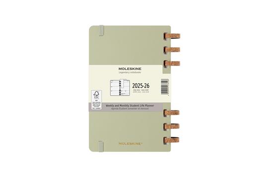 Agenda con rilegatura a spirale 2025-26 Moleskine. Verde kiwi - Large 15x21 - 17