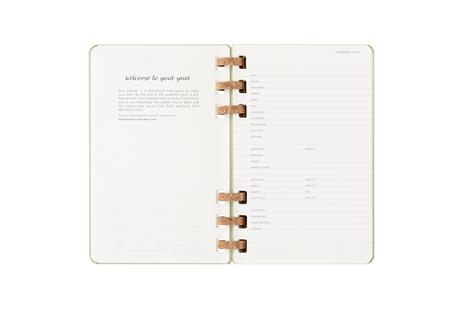 Agenda con rilegatura a spirale 2025-26 Moleskine. Verde kiwi - Large 15x21 - 4