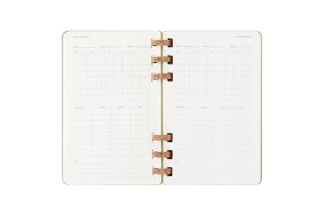 Agenda con rilegatura a spirale 2025-26 Moleskine. Verde kiwi - Large 15x21 - 6