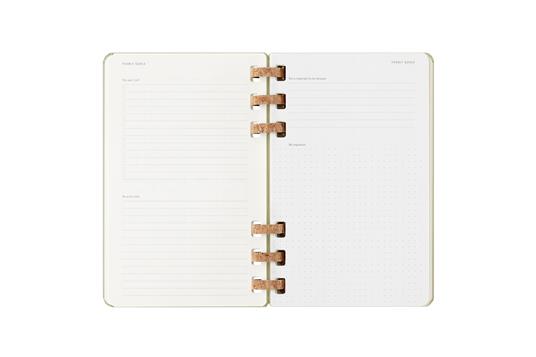 Agenda con rilegatura a spirale 2025-26 Moleskine. Verde kiwi - Large 15x21 - 7