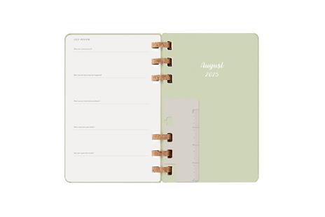 Agenda con rilegatura a spirale 2025-26 Moleskine. Verde kiwi - Large 15x21 - 8