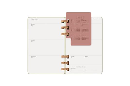 Agenda con rilegatura a spirale 2025-26 Moleskine. Verde kiwi - Large 15x21 - 10