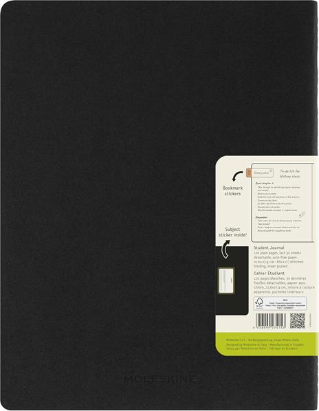 Moleskine Student cahier - taccuino XXL plain blk, nero - 2