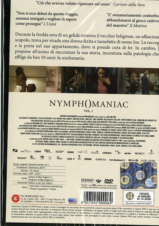 Nymphomaniac. Vol. 1 di Lars Von Trier - DVD - 2