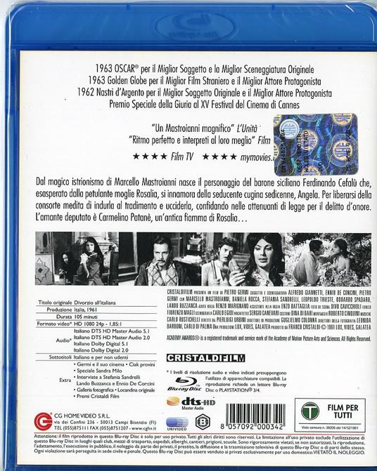 Divorzio all'italiana di Pietro Germi - Blu-ray - 2