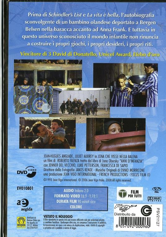 Jona che visse nella balena di Roberto Faenza - DVD - 2