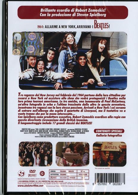 1964 allarme a New York: arrivano i Beatles di Robert Zemeckis - DVD - 2