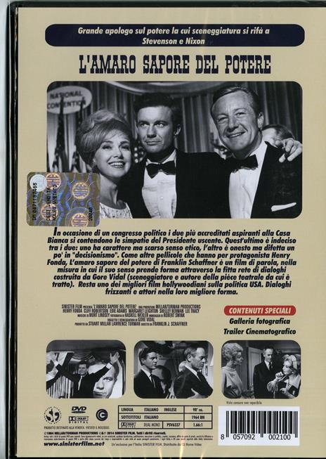 L' amaro sapore del potere di Franklin J. Schaffner - DVD - 2