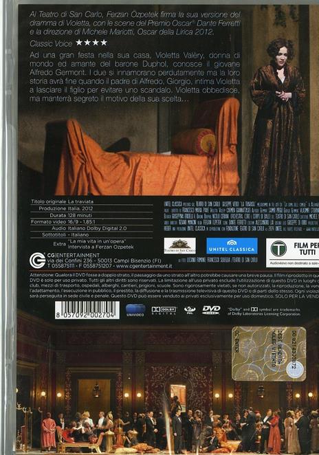 Giuseppe Verdi. La Traviata di Ferzan Ozpetek - DVD - 2