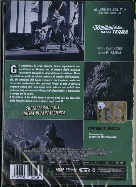 A 30 milioni di km dalla Terra di Nathan Juran - DVD - 2