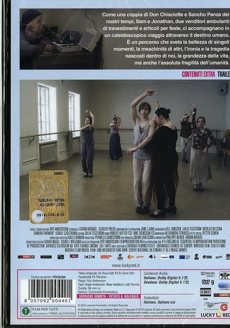 Un piccione seduto su un ramo riflette sull'esistenza di Roy Andersson - DVD - 2