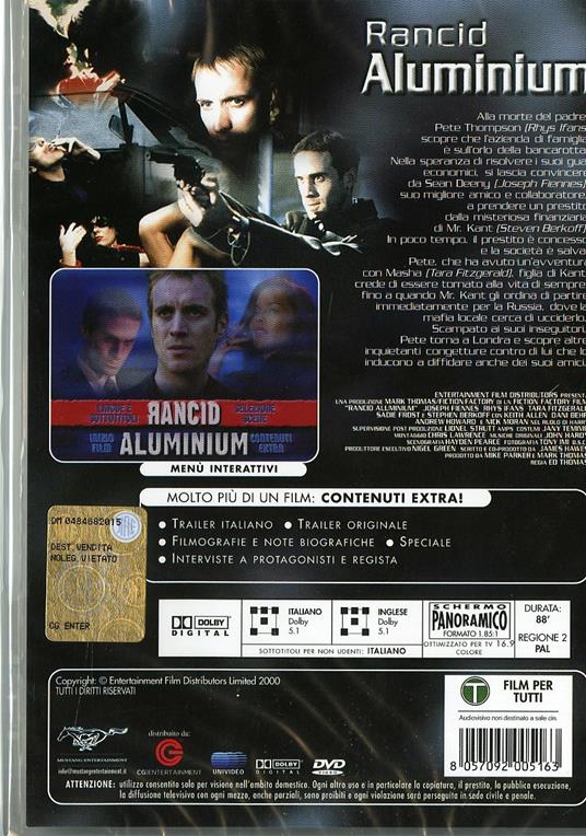 Rancid Aluminium di Edward Thomas - DVD - 2
