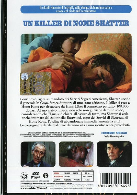 Un killer di nome Shatter di Michael Carreras - DVD - 2