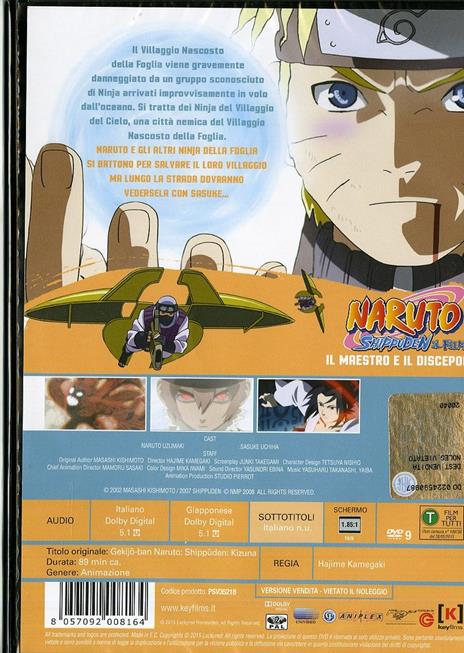 Naruto Shippuden. Il film. Il maestro e il discepolo di Hajime Kamegaki - DVD - 2