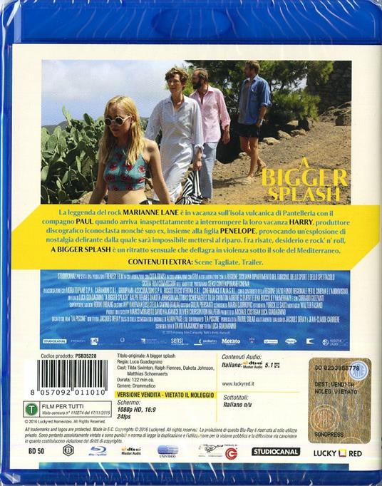 A Bigger Splash di Luca Guadagnino - Blu-ray - 2