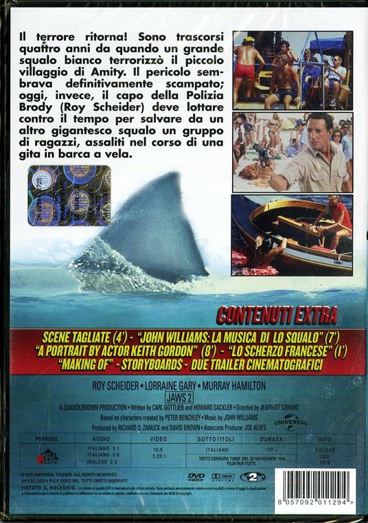 Lo squalo 2 di Jeannot Szwarc - DVD - 2