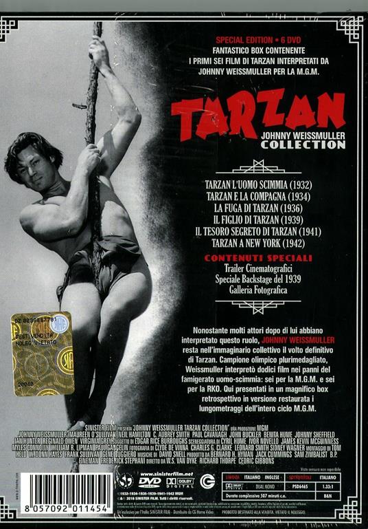 Tarzan. Johnny Weissmuller Collection (6 DVD) di Cedric Gibbons,Richard Thorpe - DVD - 2