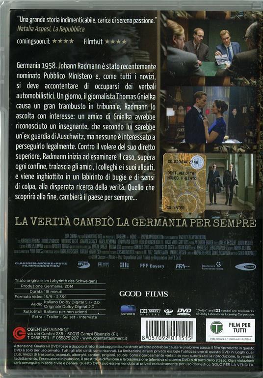Il labirinto del silenzio di Giulio Ricciarelli - DVD - 2