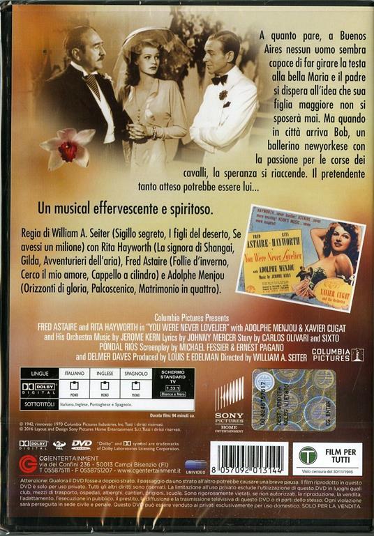 Non sei mai stata così bella di William A. Seiter - DVD - 2