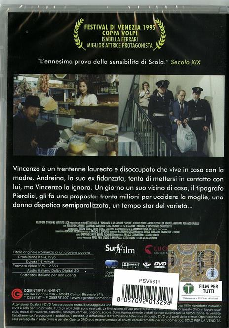 Romanzo di un giovane povero di Ettore Scola - DVD - 2