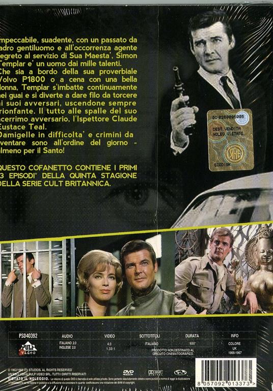 Il Santo. Stagione 5. Vol. 1 (4 DVD) di Roger Moore,Leslie Norman,John Llewellyn Moxey,Roy Ward Baker - DVD - 2