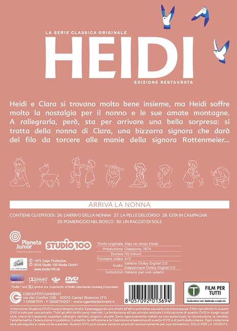 Heidi. Vol. 6. Arriva la nonna di Isao Takahata - DVD - 2