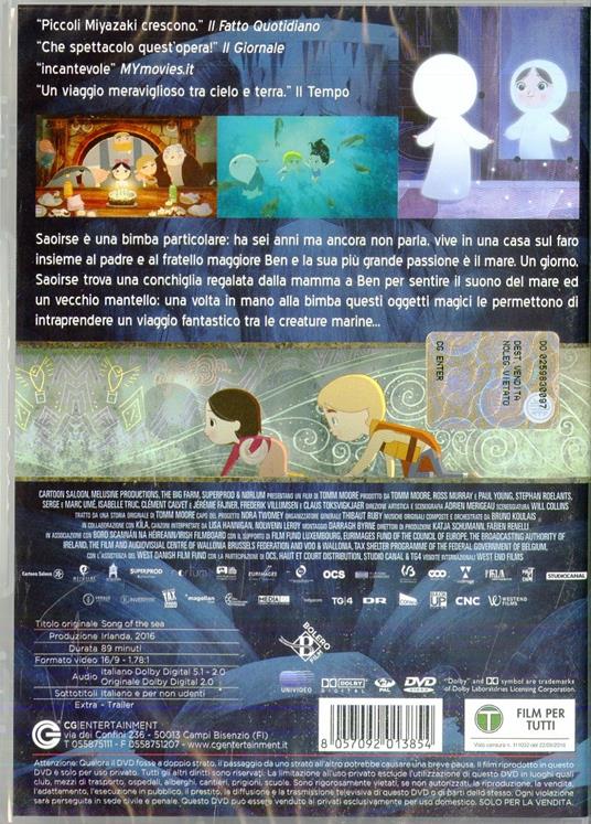 La canzone del mare di Tomm Moore - DVD - 2