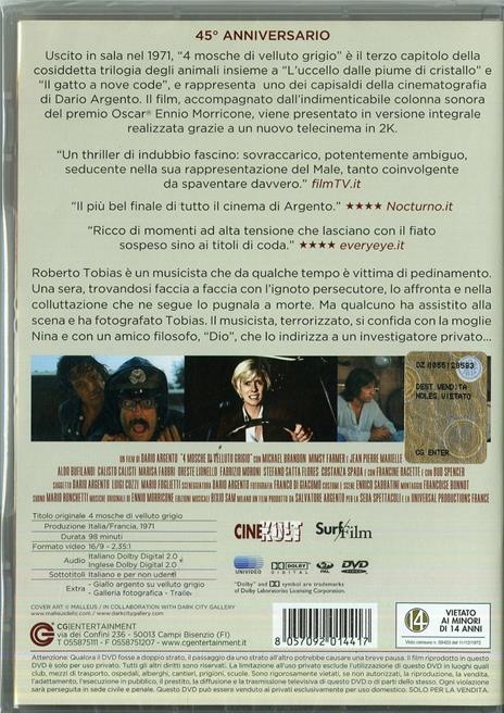 Quattro mosche di velluto grigio di Dario Argento - DVD - 2