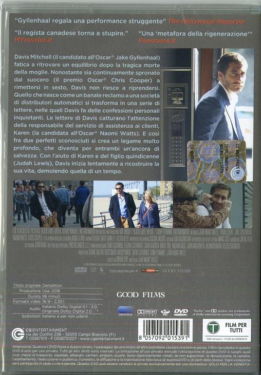 Demolition. Amare e vivere (DVD) di Jean-Marc Vallee - DVD - 2