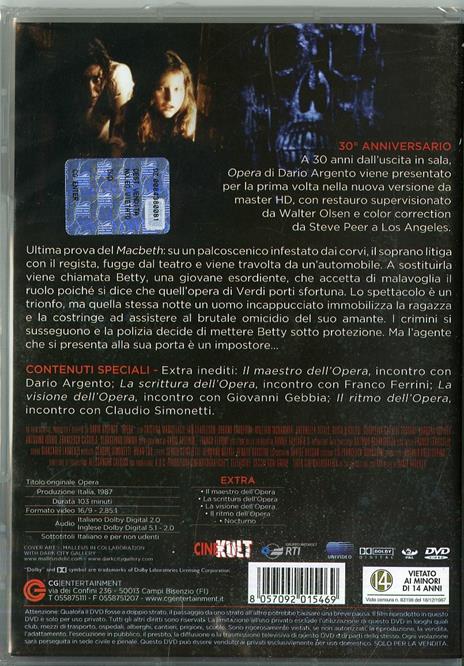 Opera (DVD) di Dario Argento - DVD - 2