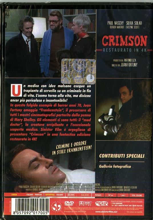 Crimson di Jean Fortuny - DVD - 2