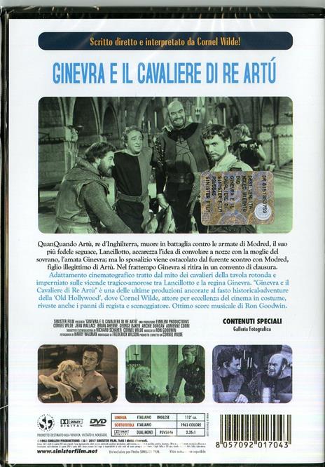 Ginevra e il cavaliere di Re Artù di Cornel Wilde - DVD - 2