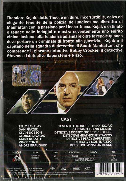 Kojak. Stagione 1, Vol. 2. Serie TV ita (4 DVD) di Charles S. Dubin,Jeannot Szwarc,Sigmund Neufeld Jr. - DVD - 2