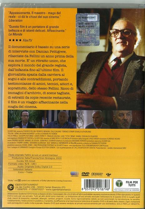 Fellini. Sono un gran bugiardo (DVD) di Damian Pettigrew - DVD - 2