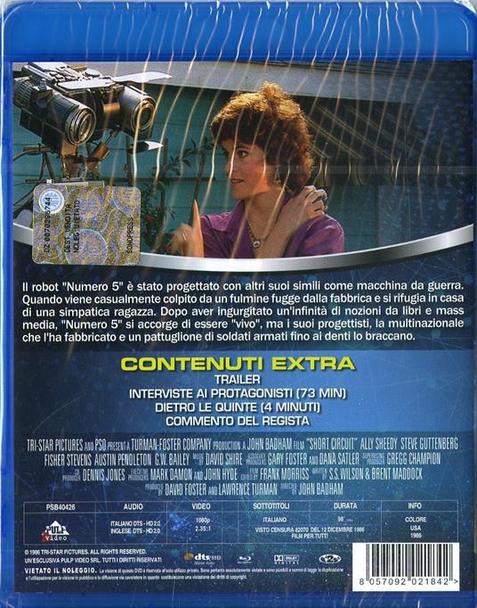Corto circuito (Blu-ray) di John Badham - Blu-ray - 2