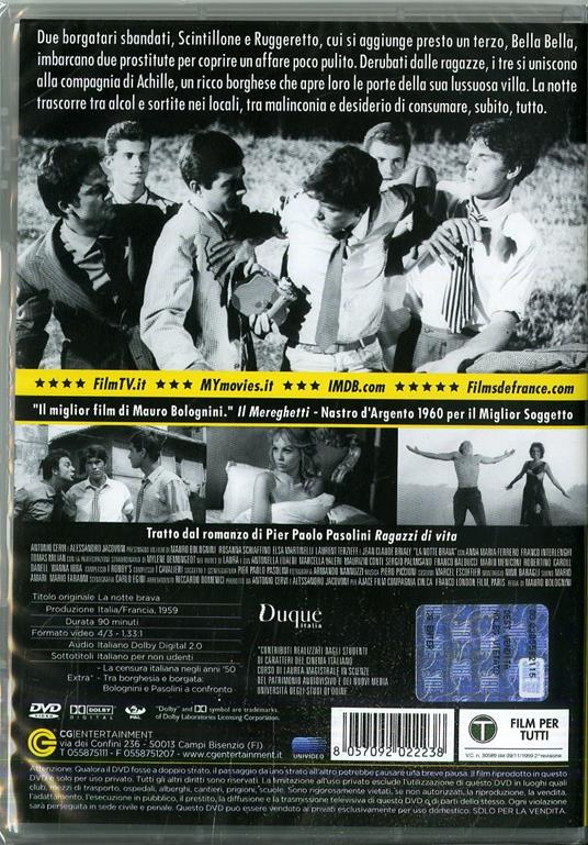 La notte brava (DVD) di Mauro Bolognini - DVD - 2
