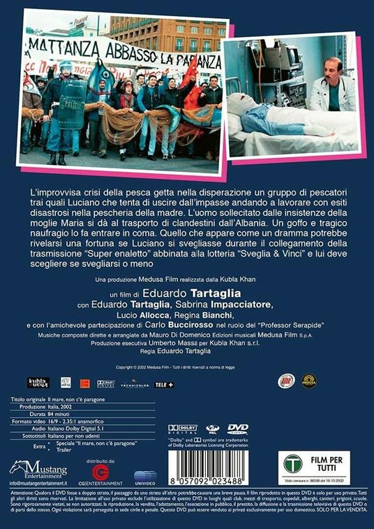 Il mare, non c'è paragone (DVD) di Eduardo Tartaglia - DVD - 2