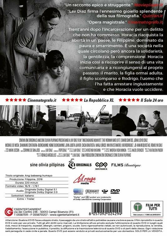 The Woman Who Left (DVD) di Lav Diaz - DVD - 2