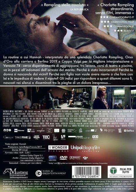 Hannah (DVD) di Andrea Pallaoro - DVD - 2