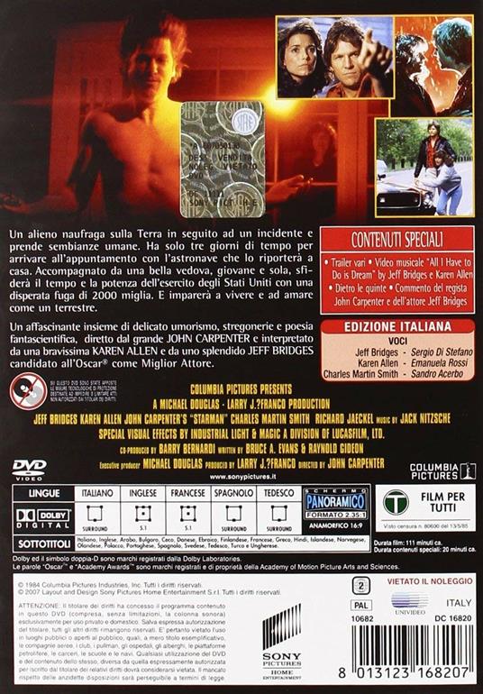 Starman (DVD) di John Carpenter - DVD - 2