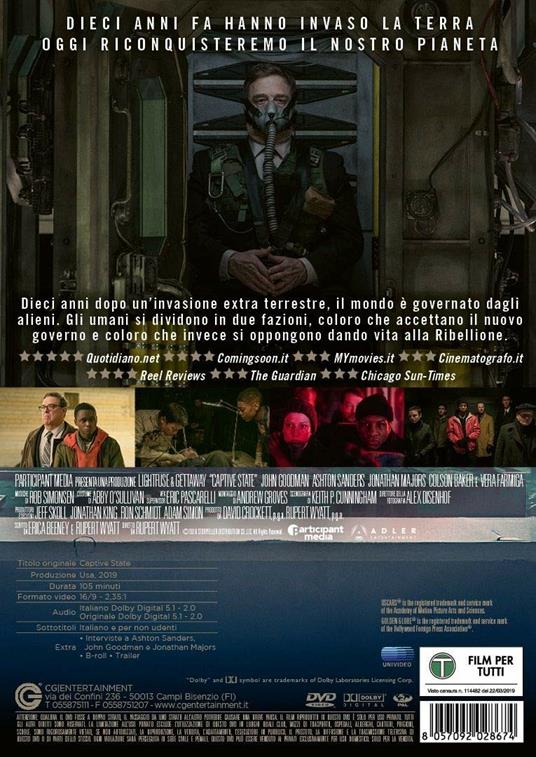 Captive State (DVD) di Rupert Wyatt - DVD - 2