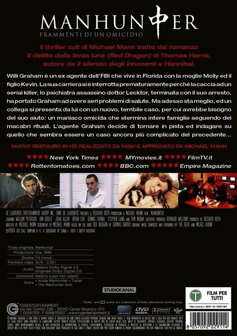 Manhunter (DVD) di Michael Mann - DVD - 2