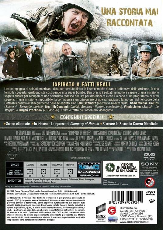 Company of Heroes (DVD) di Don Michael Paul - DVD - 2