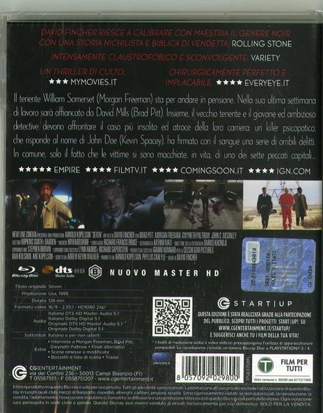 Seven (Blu-ray) di David Fincher - Blu-ray - 2