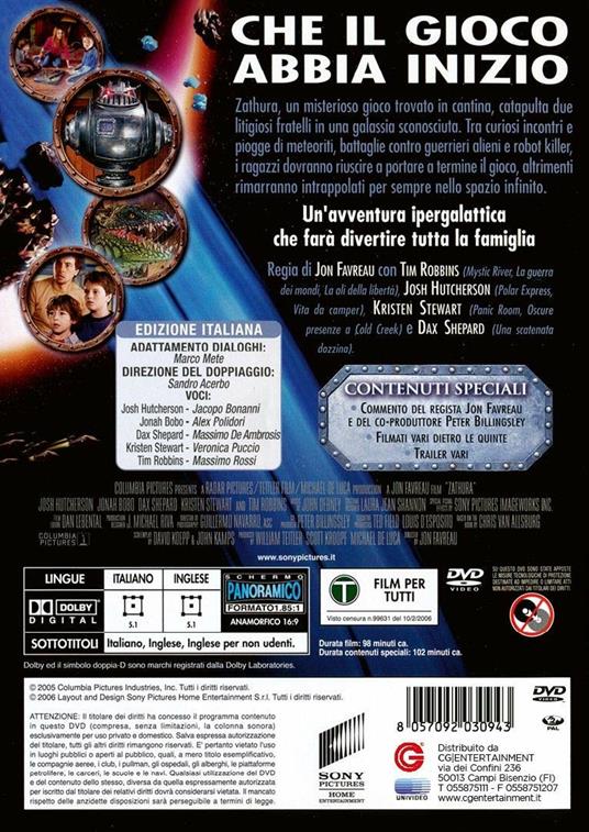 Zathura. Un'avventura spaziale (DVD) di Jon Favreau - DVD - 2