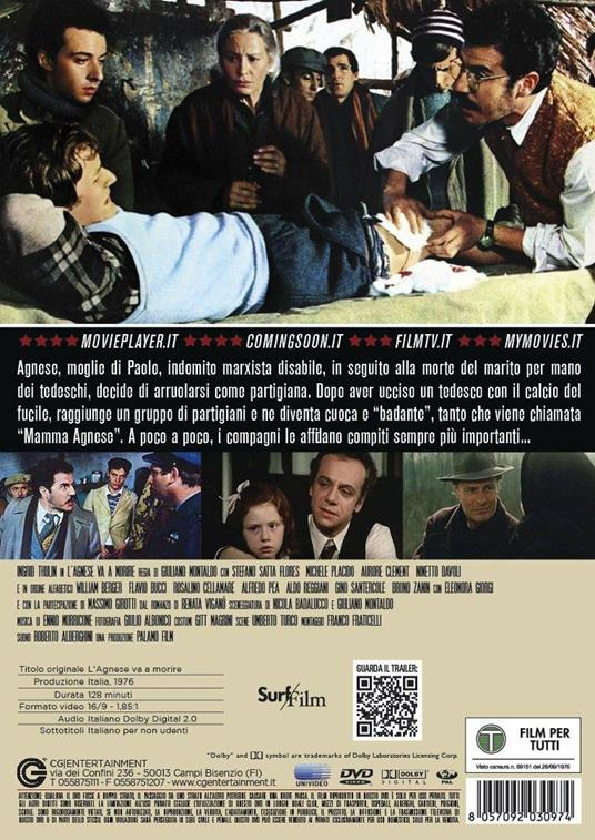 L' Agnese va a morire (DVD) di Giuliano Montaldo - DVD - 2