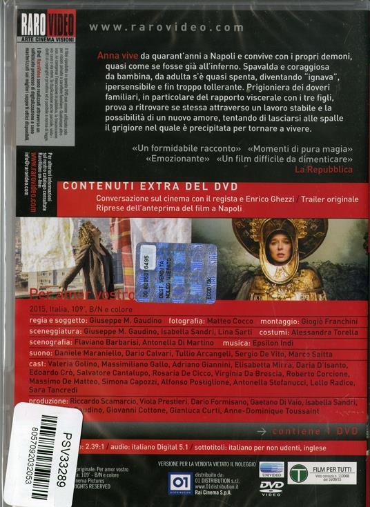 Per amor vostro (DVD) di Giuseppe Gaudino - DVD - 2